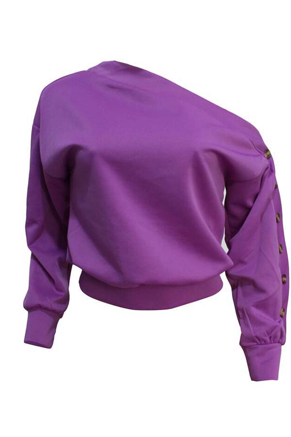 Lovely Trendy Long Sleeves Purple Sweatshirt HoodieLW Fashion Online