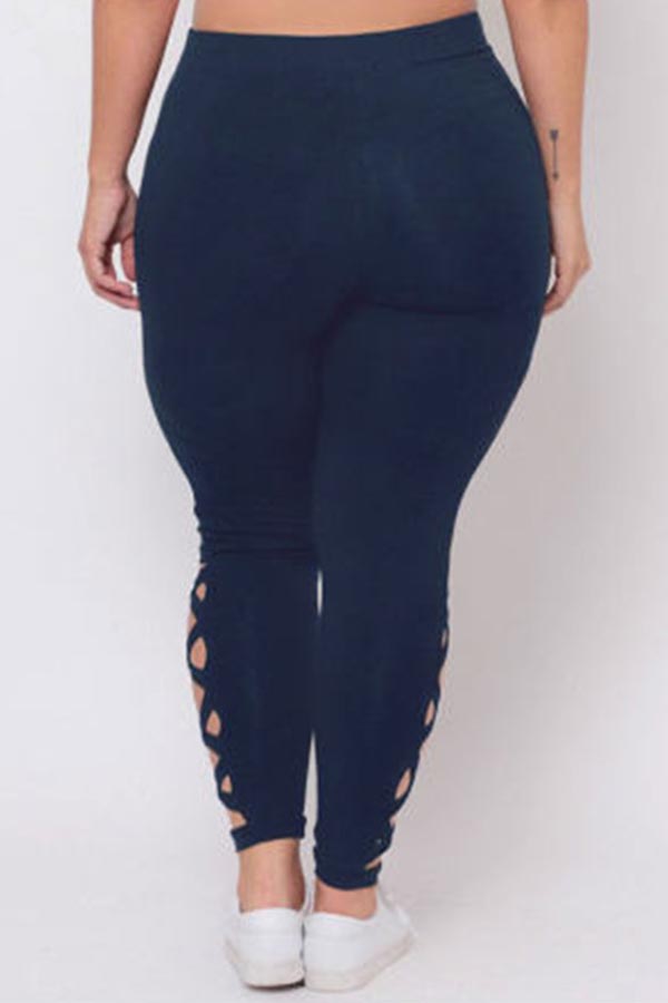 navy blue plus size pants