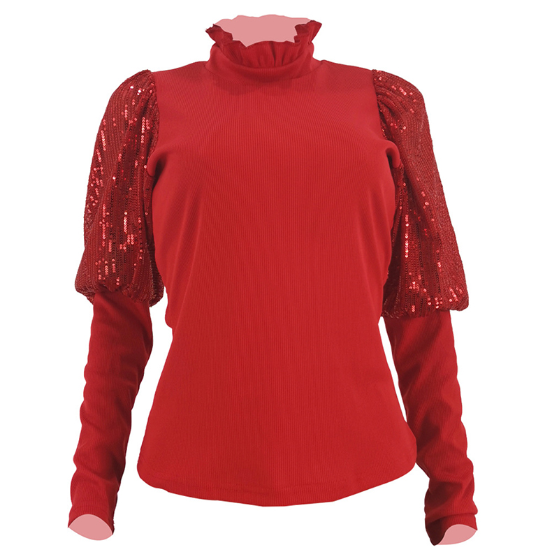 Lovely Casual Patchwork Red Blouselw Fashion Online For Women Affordable Womens Clothing