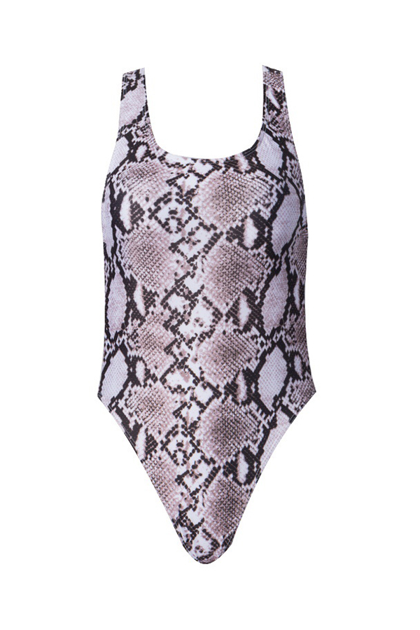 Lovely Snakeskin Print Bathing Suit One-piece SwimsuitLW | Fashion ...