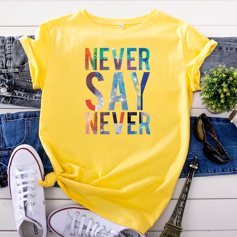 Lovely Leisure O Neck Letter Print Yellow Plus Size T-shirtLW | Fashion ...