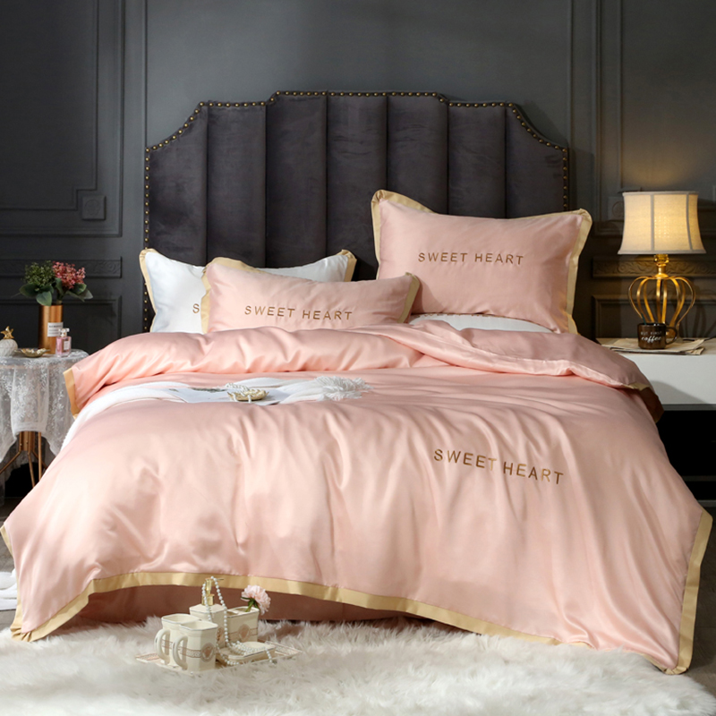 Lovely Cosy Patchwork Light Pink Bedding SetLW Fashion Online For