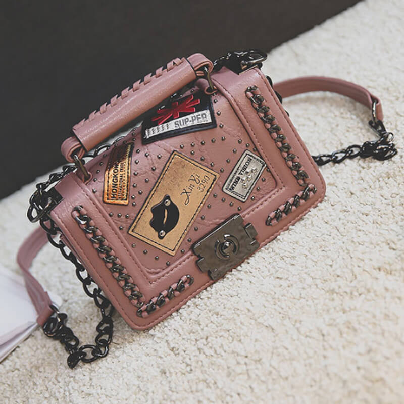 pink crossbody strap