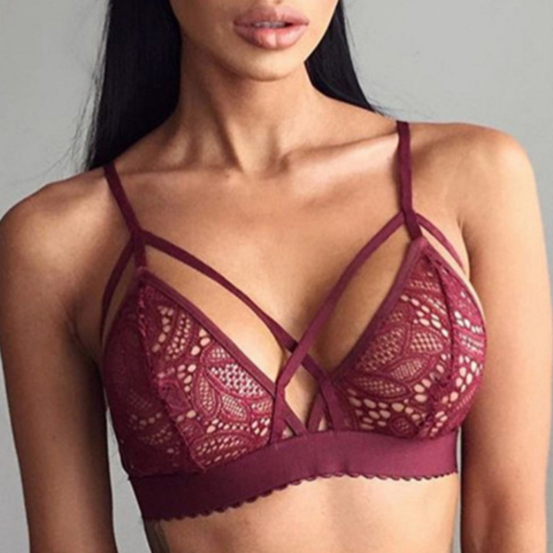 Lovely Sexy Hollow Out Wine Red Braslw Fashion Online For Women