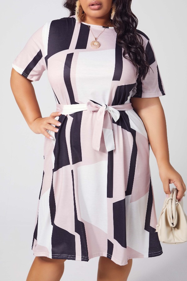 lovely Casual Print Black Ankle Length Plus Size DressLW | Fashion Online For Women | Affordable 