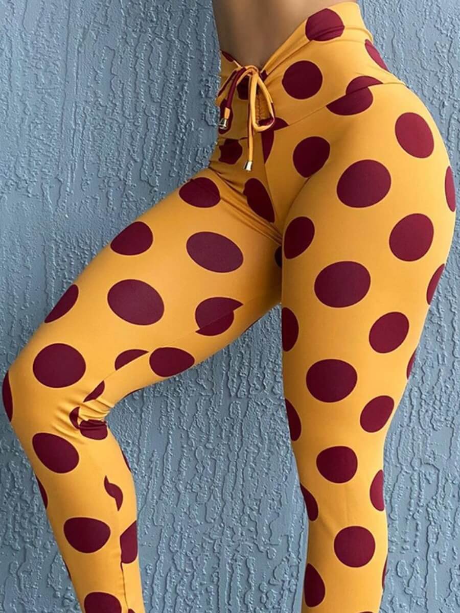 yellow polka dot pants
