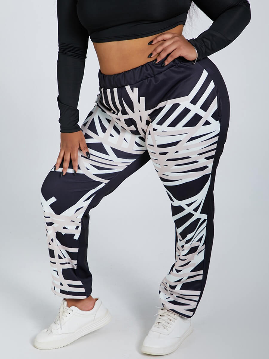 black plus size pants