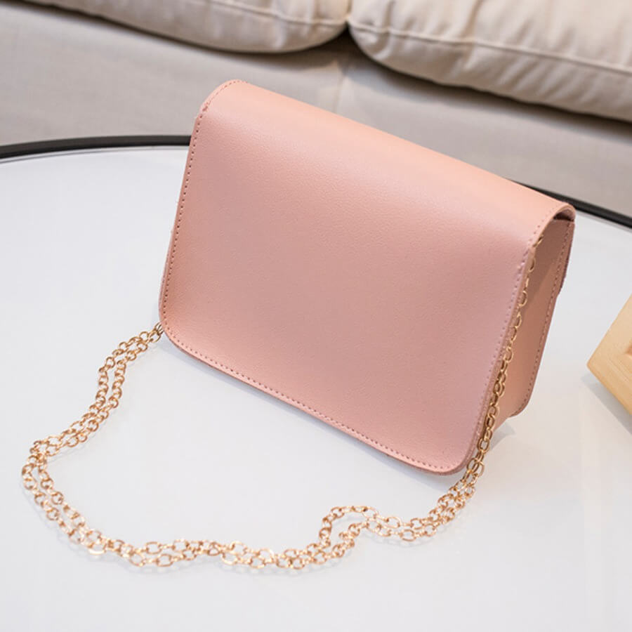 pink chain crossbody bag