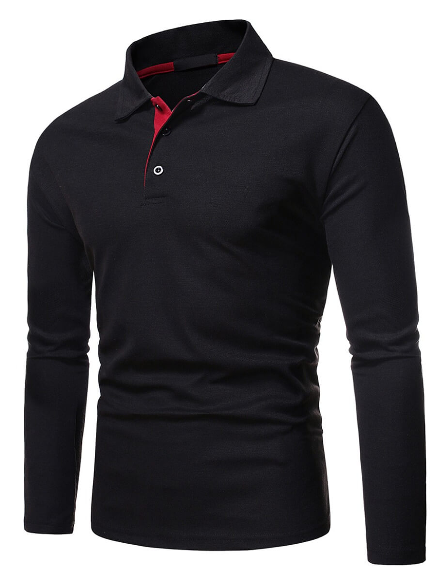 Lovely Trendy Turndown Collar Basic Black Men ShirtLW | Fashion Online ...
