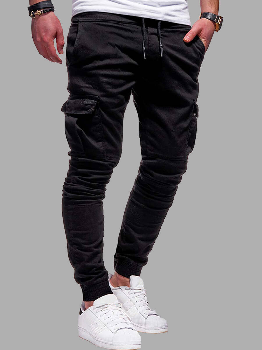 Lovely Casual Mid Waist Pocket Design Black Men PantsLW | Fashion ...