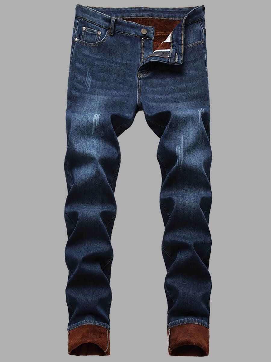 Lovely Casual Mid Waist Elastic Blue Men JeansLW | Fashion Online For ...